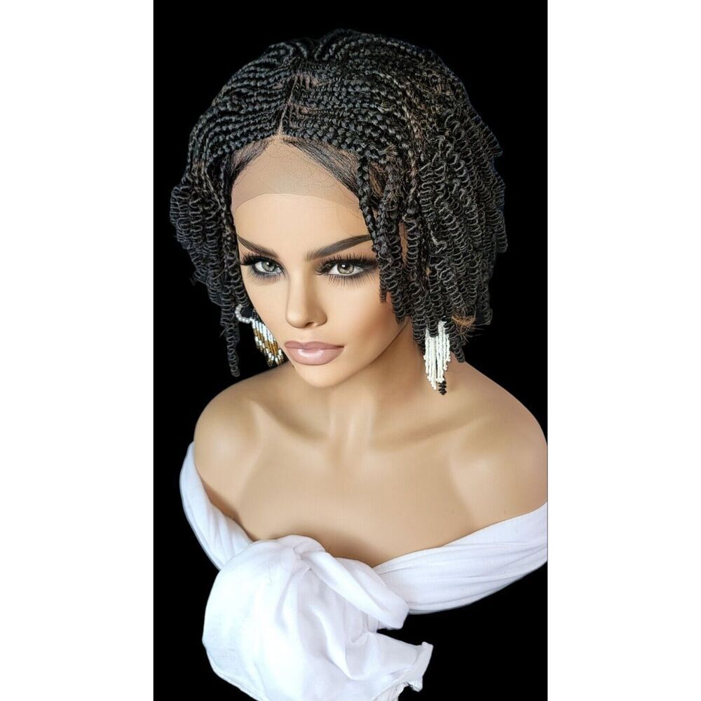 Braided Wig Handmade Micro Millions Braids, Short Kinky Twists, NWT, Short - Picture 11 of 15